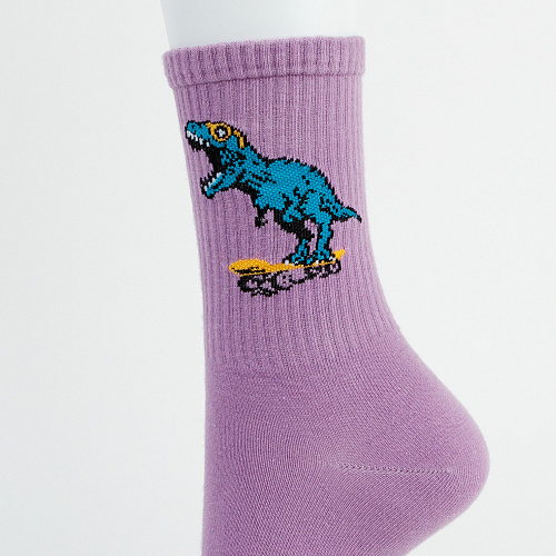 Носки "Динозавр на скейте", разм.40-45 купить оптом